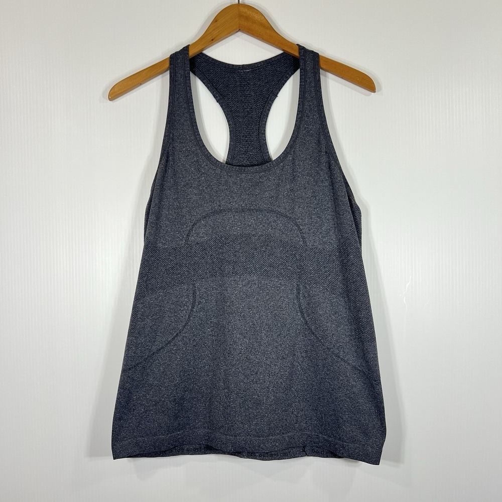 Lululemon Swiftly Tech Racerback Tank Top Size 12 Gray Lightweight Gym Yoga Run